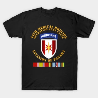 Just Cause - 44th Med Bde Operation Just Cause Panama w Svc Ribbons T-Shirt